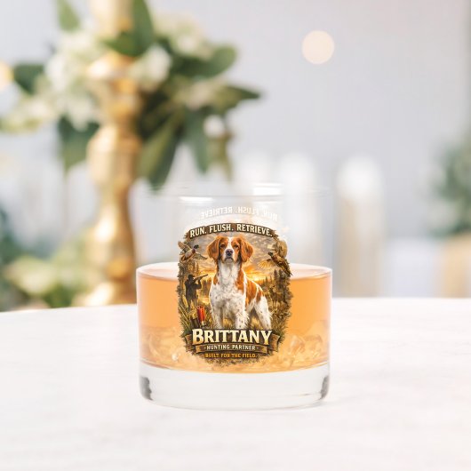 Brittany Spaniel Whiskyglas (Insitu (Hochzeit))