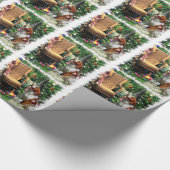 Brittany Spaniel wo Liebe wächst Geschenkpapier (Ecke)