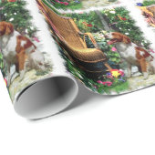 Brittany Spaniel wo Liebe wächst Geschenkpapier (Rolleneckpunkt)
