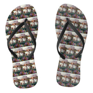 Brittany Spanier auf dem Paddle: Ein Landschaftlic Badesandalen