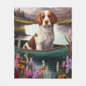 Brittany Spanier auf dem Paddle: Ein Landschaftlic Fleecedecke (Vorderseite)