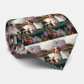 Brittany Spanier auf dem Paddle: Ein Landschaftlic Krawatte (Gerollt)