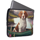 Brittany Spanier auf dem Paddle: Ein Landschaftlic Laptopschutzhülle (Vorne Rechts)