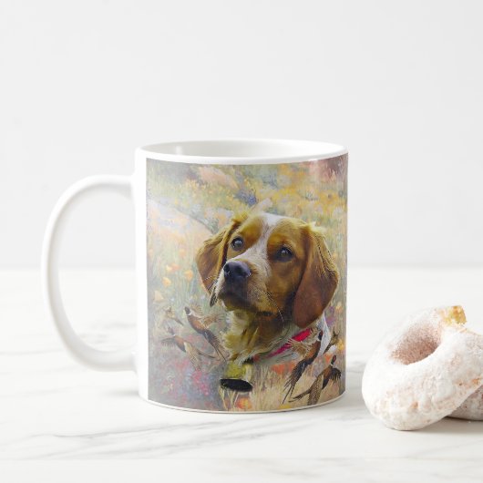Brittany Spanisch Art , Kaffeetasse (Mit Donut)
