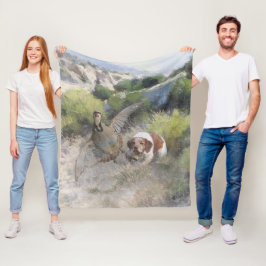 Brittany Spanisch Jagdchukar-Partridge, Art Fleecedecke