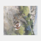 Brittany Spanisch Jagdchukar-Partridge, Art Fleecedecke (Vorderseite (Horizontal))