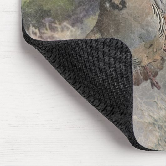 Brittany Spanisch Jagdchukar-Partridge, Art Mousepad (Ecke)