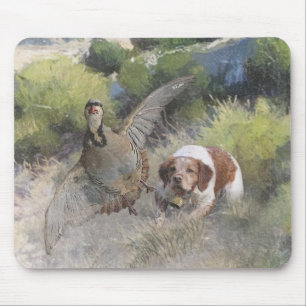 Brittany Spanisch Jagdchukar-Partridge, Art Mousepad