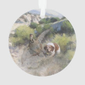 Brittany Spanisch Jagdchukar-Partridge, Art Ornament (Rückseite)