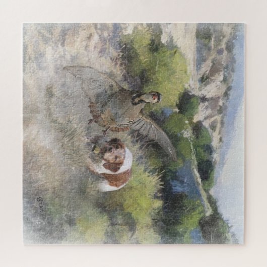 Brittany Spanisch Jagdchukar-Partridge, Art Puzzle (Horizontal)