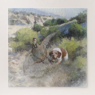 Brittany Spanisch Jagdchukar-Partridge, Art Puzzle