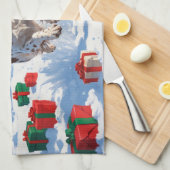 Brittany Spanisch Weihnachts-Feierliche Schneeszen Geschirrtuch (Viertel Falte)