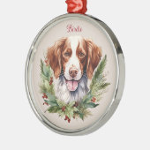 Brittany Spanisch Weihnachtsmann-Gedächtniskapelle Ornament Aus Metall (Links)