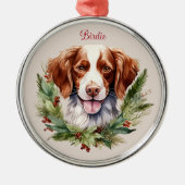 Brittany Spanisch Weihnachtsmann-Gedächtniskapelle Ornament Aus Metall (Vorne)