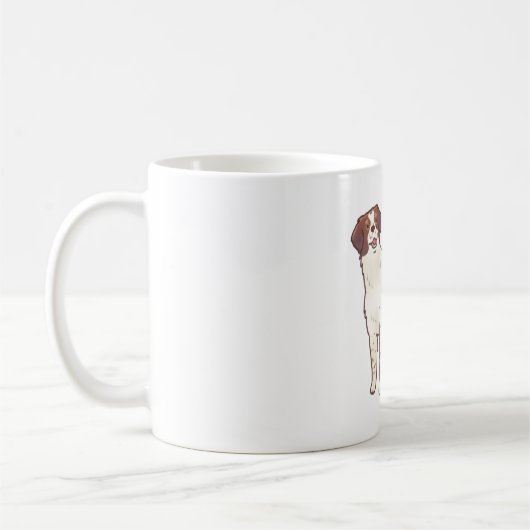 Brittany Spanische Hundekunst Kaffeetasse (Links)