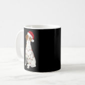 Brittany Spanische WeihnachtsLICHT Xmas Dog Lover Kaffeetasse (Vorderseite Links)