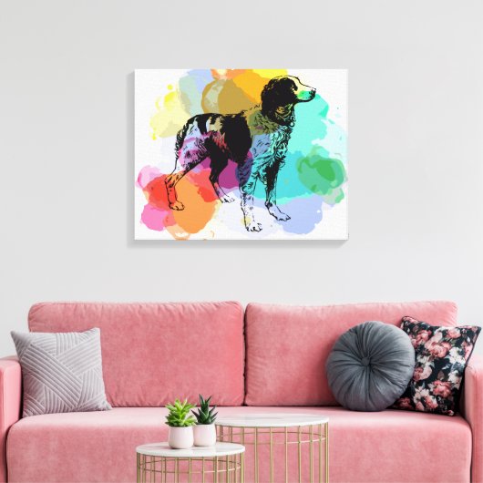 Brittany Spanischer Hund Leinwanddruck (Insitu (Wohnzimmer))