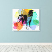 Brittany Spanischer Hund Leinwanddruck (Insitu (Holzboden))