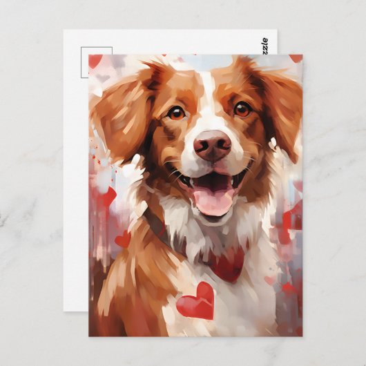 Brittany Valentinstag Postkarte (Vorne/Hinten)