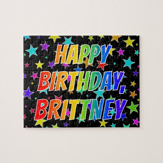"BRITTNEY" First Name, Fun "HAPPY BIRTHDAY" Puzzle (Horizontal)