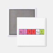 Brittney Periodenmagnet Magnet (Vorderseite/Rückseite)