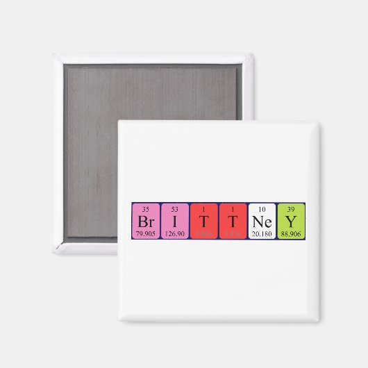 Brittney Periodenmagnet Magnet (Vorderseite/Rückseite)