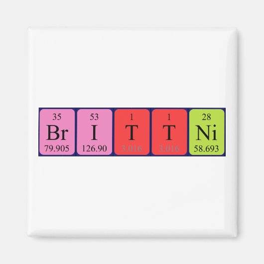 Brittni-Periodenmagnet Magnet (Vorne)