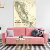 Britton and Rey's Map of California Leinwanddruck (Insitu (Wohnzimmer))
