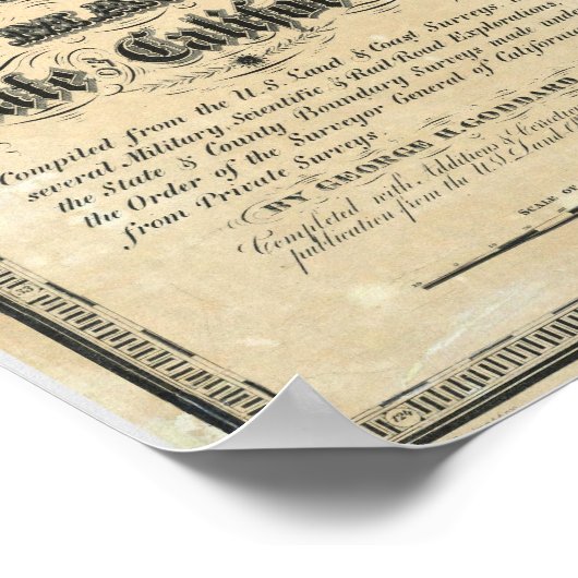 Britton and Rey's Map of California Poster (Ecke)