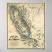 Britton and Rey's Map of California Poster (Vorne)