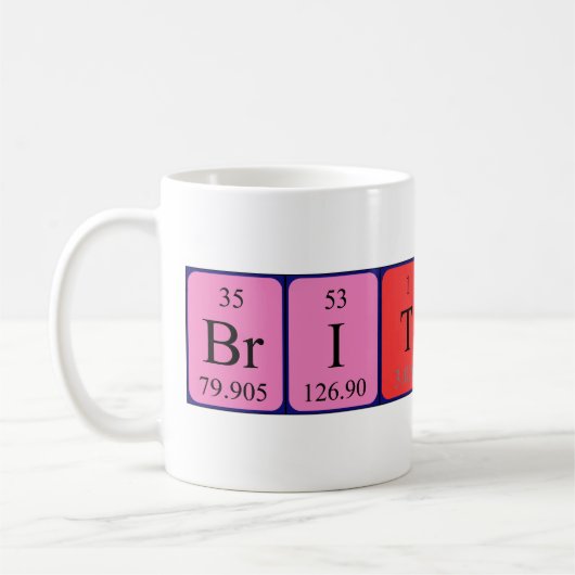 Britton Periodenname Tasse (Links)