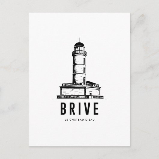 BrivelaGaillarde  Le Chateau dEau  Affiche Vintage Postkarte (Vorderseite)