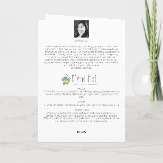 Brix-Karte Dankeskarte (Rückseite)