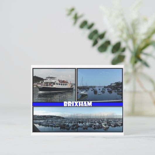 Brixham Devon Postkarte (Stehend Vorderseite)