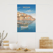 Brixham Devon Seereise Reiseplakat Poster (Küche)