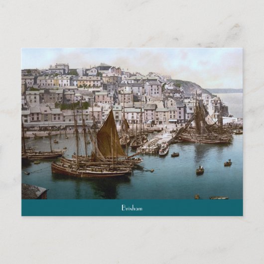 Brixham, England (um 1900) Postkarte (Vorderseite)