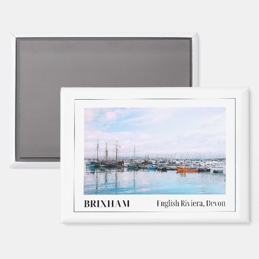 Brixham, englische Riviera, England Magnet (Vorderseite/Rückseite)