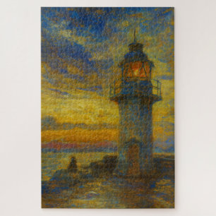 Brixham-Hafen-Leuchtturm Turner Style Art Puzzle