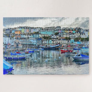 Brixham Hafen Schwäne: Küste von Devon 1000er Puzz Puzzle