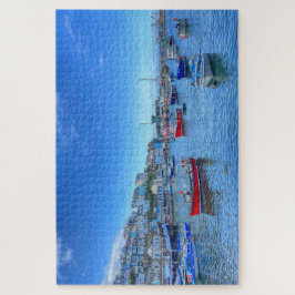 Brixham Harbor: Colorful Boats & Devon Hillside Puzzle