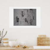 Brixham Harbor Painting Poster (Küche)