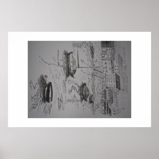 Brixham Harbor Painting Poster (Vorne)