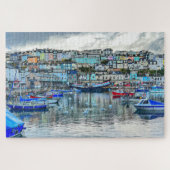 Brixham Harbor Swans: Devon Coast 1000pc Puzzle (Horizontal)