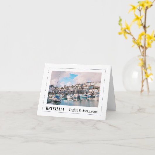 Brixham Harbour, Devon Karte (Gelbe Blume)