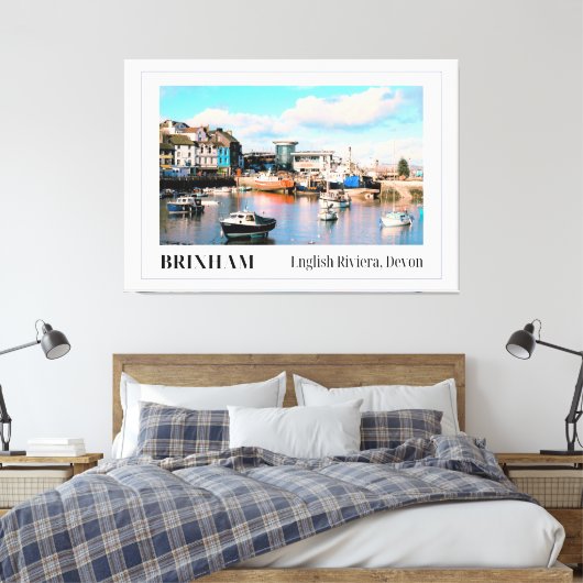 Brixham Harbour, English Riviera, Devon Leinwanddruck (Insitu (Schlafzimmer))