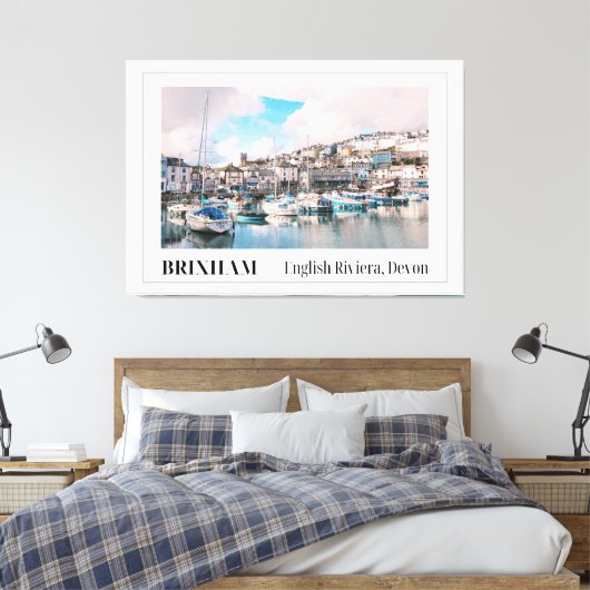 Brixham Harbour, English Riviera, Devon Leinwanddruck (Insitu (Schlafzimmer))