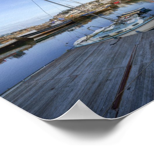 Brixham Harbour Poster (Ecke)