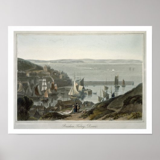Brixham, Torbay, Devon, from Volume VIII of 'A Voy Poster (Vorne)