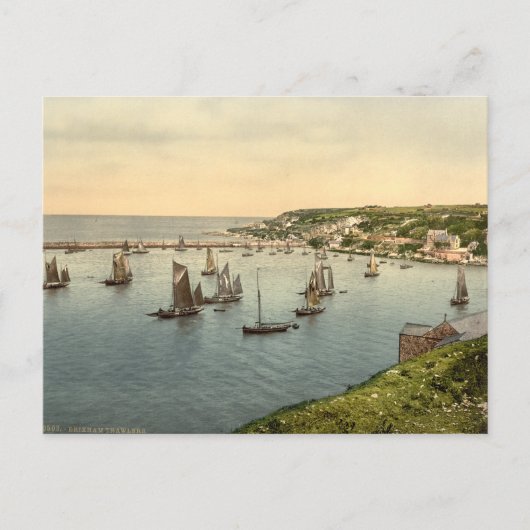Brixham V, Devon, England Postkarte (Vorderseite)