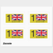 BRIXMIS-LIZENZ RECHTECKIGER AUFKLEBER (Blatt)